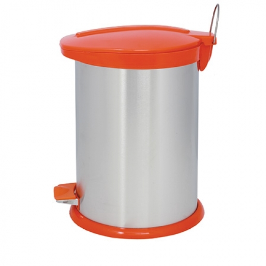 سطل 14 لیتری پدالدار BZ71 استیل نارنجی