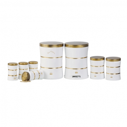 سرویس-8-پارچه-دوخط-سفید-در-استیل-طلایی سرویس-8-پارچه-دوخط-سفید-در-استیل-طلایی