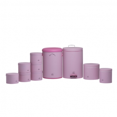 Pink Dowry Set - Metal Lid (10Pieces)