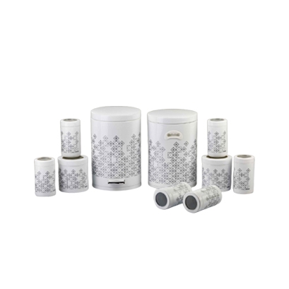 سرویس 10 پارچه طرح روبیک سفید