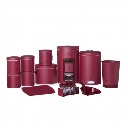 Red Dowry Set - Metal Lid (18Pieces)