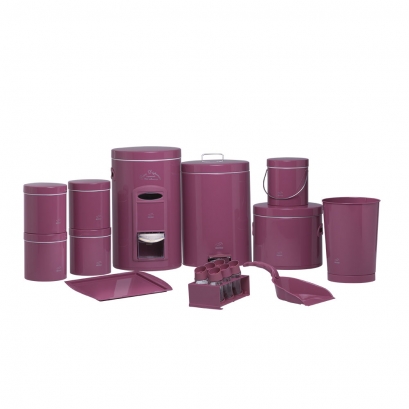 Peach Dowry Set - Metal Lid (18Pieces)