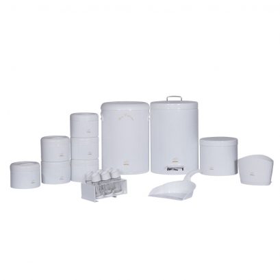 White Dowry Economic Set - Plastic Lid (18 Pieces) White Dowry Economic Set - Plastic Lid (18 Pieces)