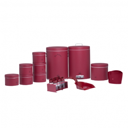 Red Dowry Economic Set - Metal Lid (18 Pieces) Red Dowry Economic Set - Metal Lid (18 Pieces)