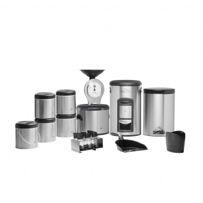 Steel-Black Dowry Set - Plastic Lid (18Pieces)