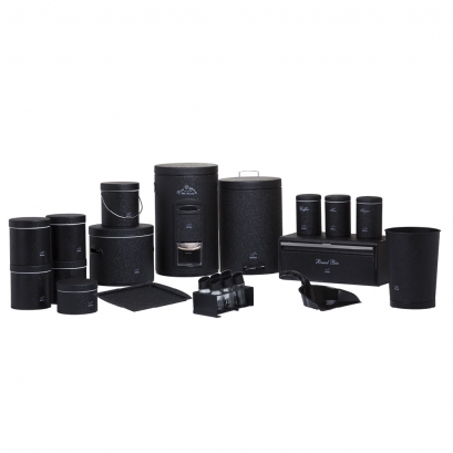 سرویس جهیزیه 23 پارچه مشکی چروک فلزی