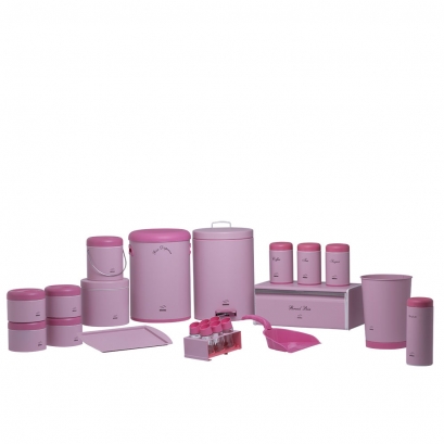 Pink Dowry Economic Set - Plastic Lid (23Pieces)