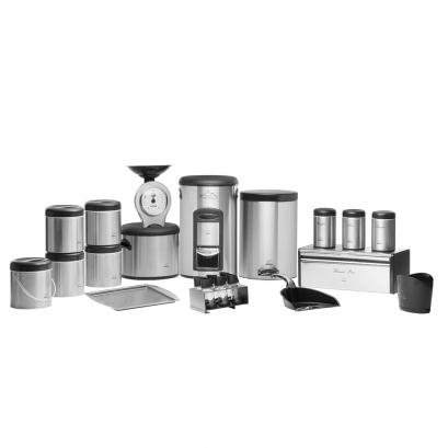 Steel_black Dowry Set - Plastic Lid (23 Pieces)