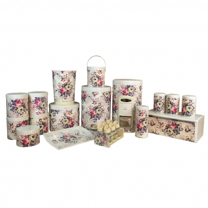 سرویس جهیزیه 23 پارچه دکورال طرح رز