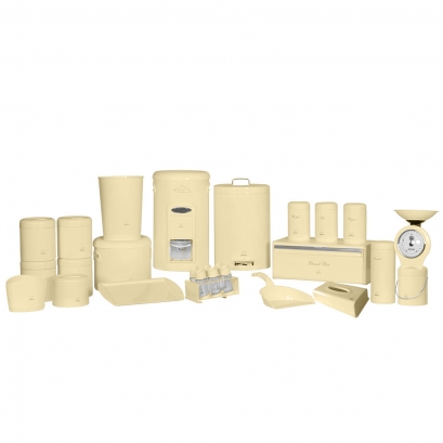 Cream Dowry Set - Plastic Lid (27 Pieces)