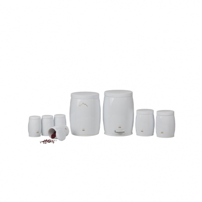 سرویس 8 پارچه خمره ای سفید