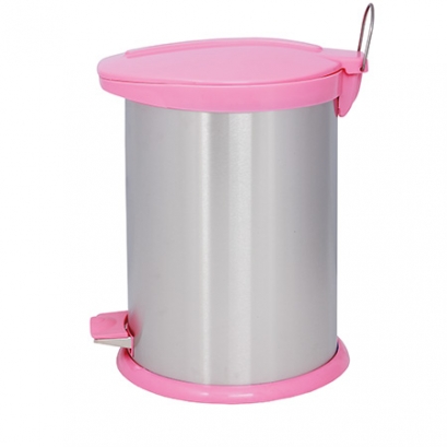 Steel-Pink Pedal Bin BZ71 - 14 Liters