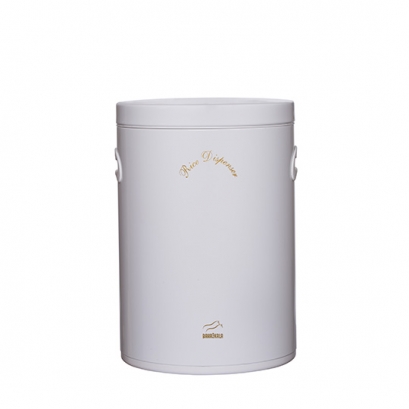 white Rice Bin - Metal Lid