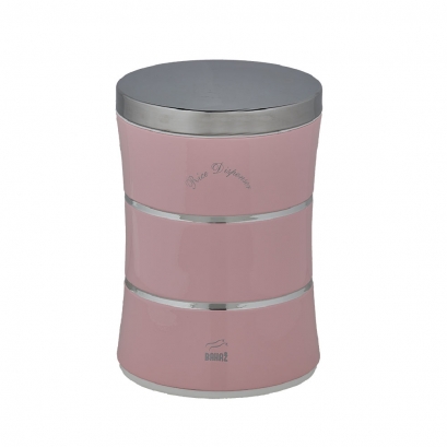 Light Pink Slim Rice Bin with double lines