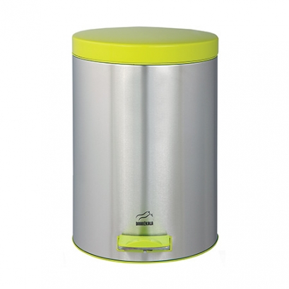 Steel-Green Pedal Bin - 14 Liters (Metal Lid)
