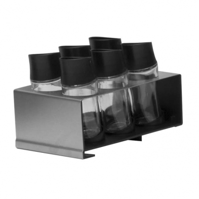 Steel Spice Jars Set