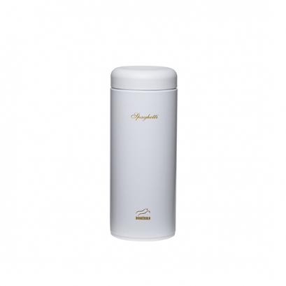 White Spaghetti Canister - Plastic Lid 