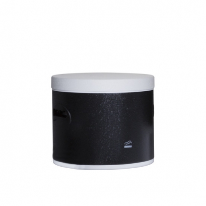 Wrinkle black Sugar Cube Canister - White Lid