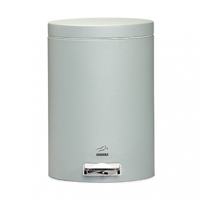 Silver Pedal Bin - 6 Liters (Metal Lid)