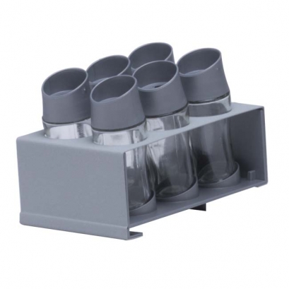 Silver Spice Jars Set