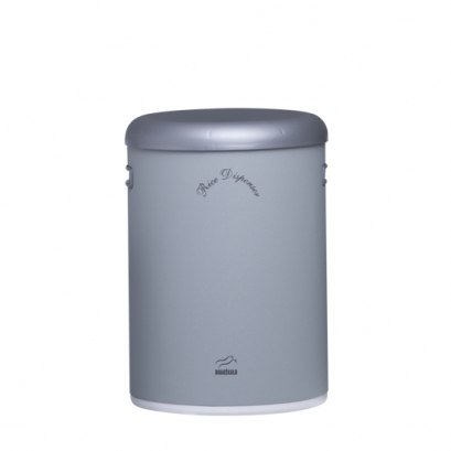 Silver Rice Bin - Plastic Lid