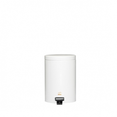 White Pedal Bin Silent, 3Liters