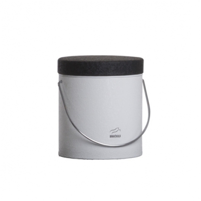 سطل روغن سفید چروک در مشکی