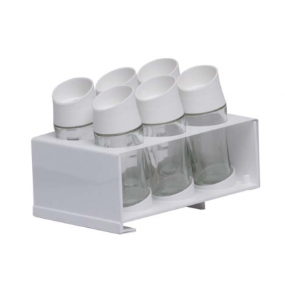 White Spice Jars Set