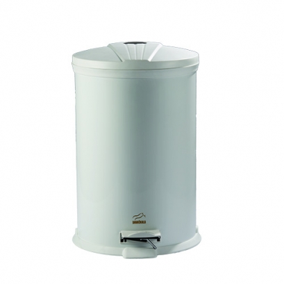 White Pedal Bin, 20 Liter