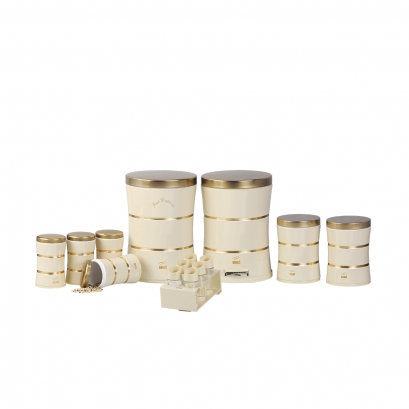 سرویس-15-پارچه-دوخط-کرم-در-استیل-طلایی