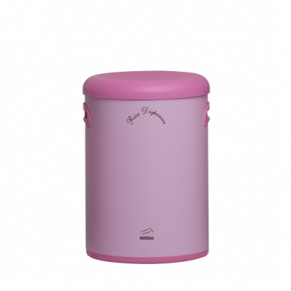 Pink Rice Bin - Plastic Lid
