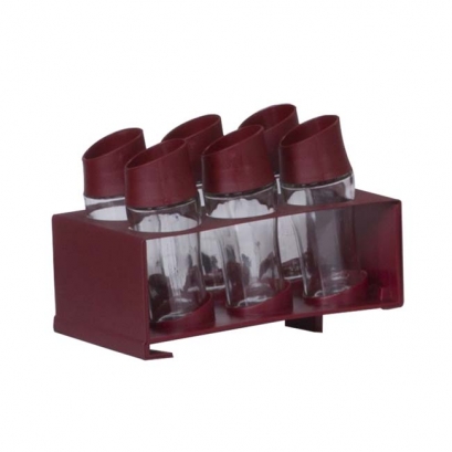 Crimson Spice Jars Set