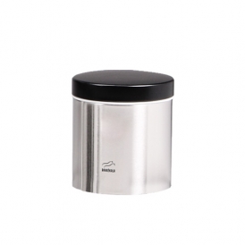 Steel-Black Grain Canister - Metal Lid