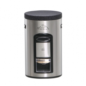 Steel-black Rice Bin with Measurement - Metal Lid 