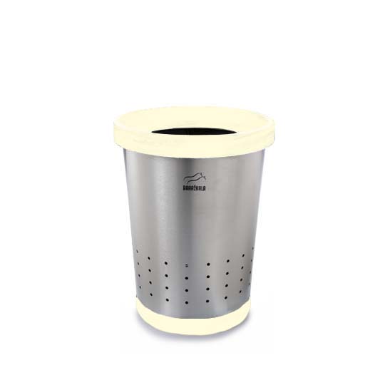 Buy Price And Specifications Of Steel White Conical Waste Paper Bin With Holes Bahaz