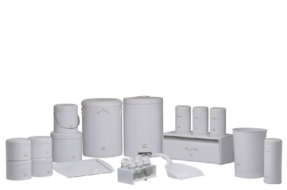 White Dowry Economic Set - Plastic Lid (23Pieces)
